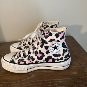 Converse High Top Platform Pink Cheetah Women’s 7.5